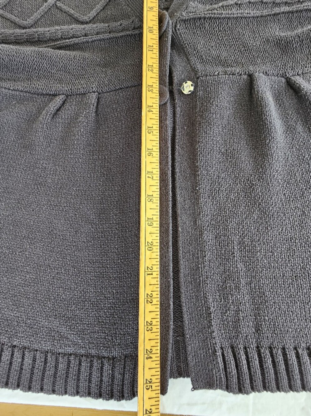 Style & Co. Black Knit Textured Short Sleeved Cardigan Size XL - Picture 4 of 6